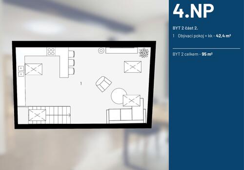 Činžovní dům 370 m², Slaný — půdorys 5