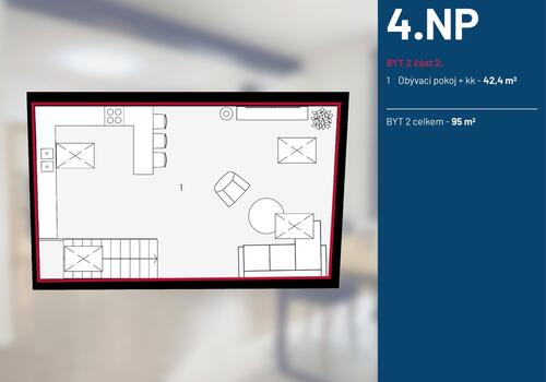 Činžovní dům 370 m², Slaný — půdorys 8