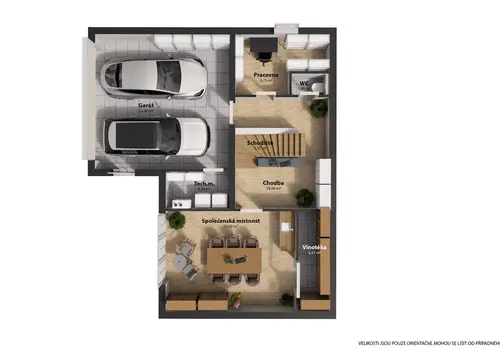 Rodinný dům 323 m², pozemek 1 893 m², U Koupaliště, Družec — půdorys 1