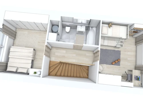 Řadový dům 3+kk, 103 m², Ořešín, Buštěhrad — půdorys 2